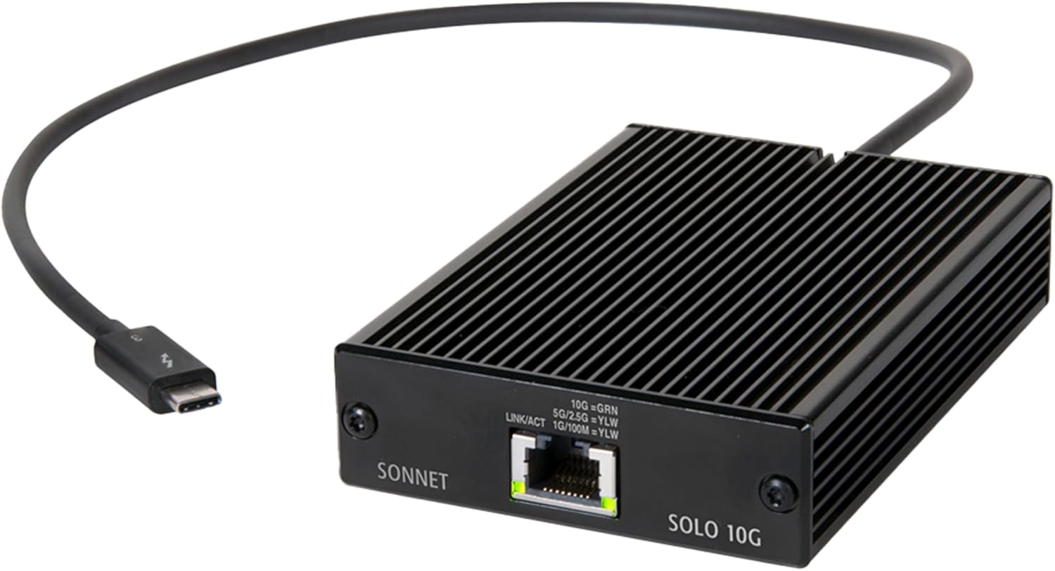 Sonnet Solo10G Thunderbolt 3 10GbEアダプター
