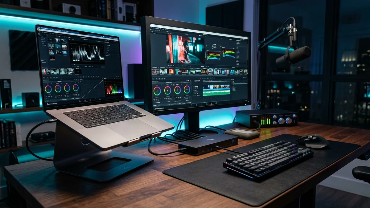 ノートPCをデスクトップ化する方法｜Thunderbolt・ドック・モニター・SSD・10GbEの接続設計