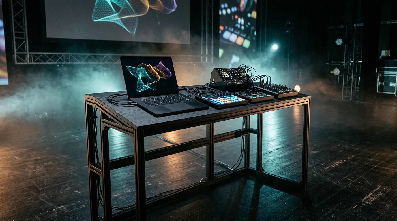 ステージでPCをかっこよく見せるテーブル2選｜VJ・展示にも使えるおすすめモデル