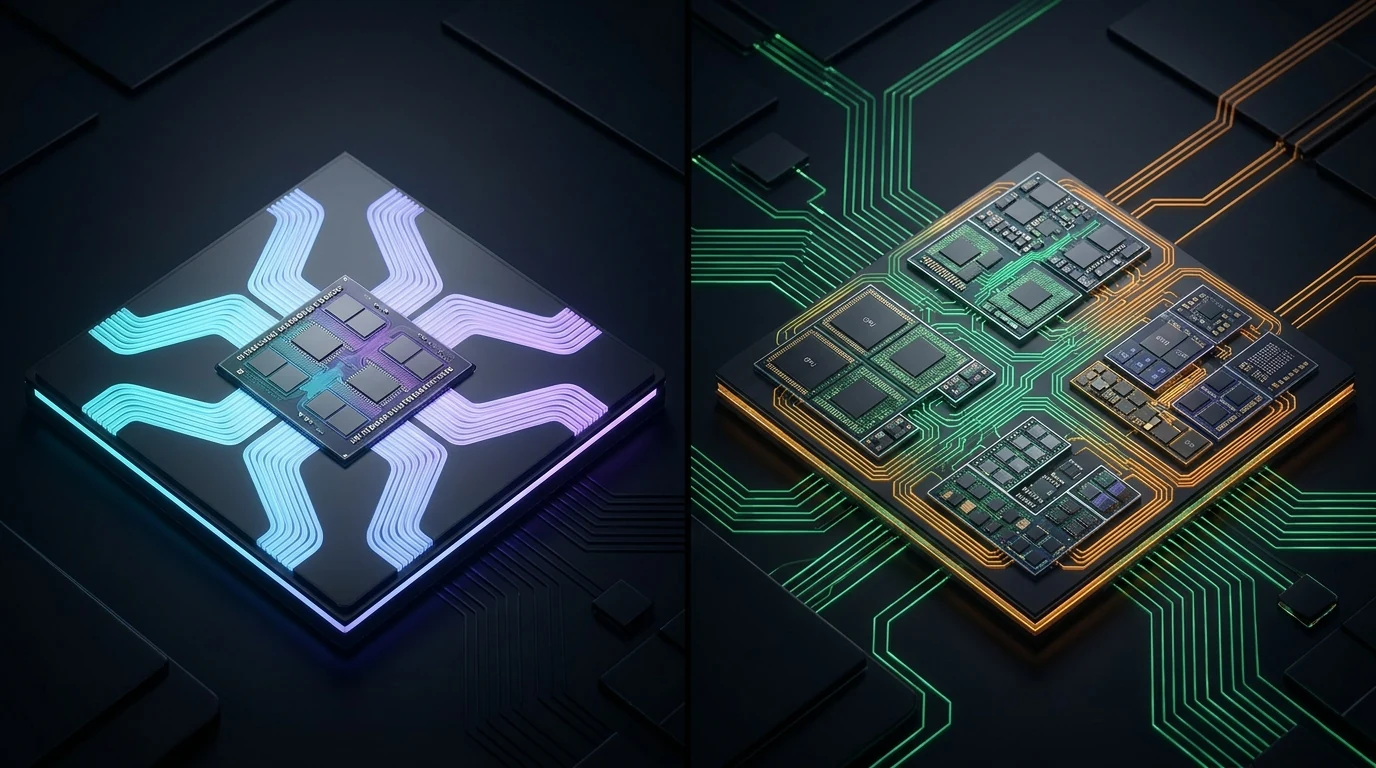 MacBook Pro M5 MaxとNVIDIA RTX Spark N1Xの128GBユニファイドメモリアーキテクチャ比較イメージ