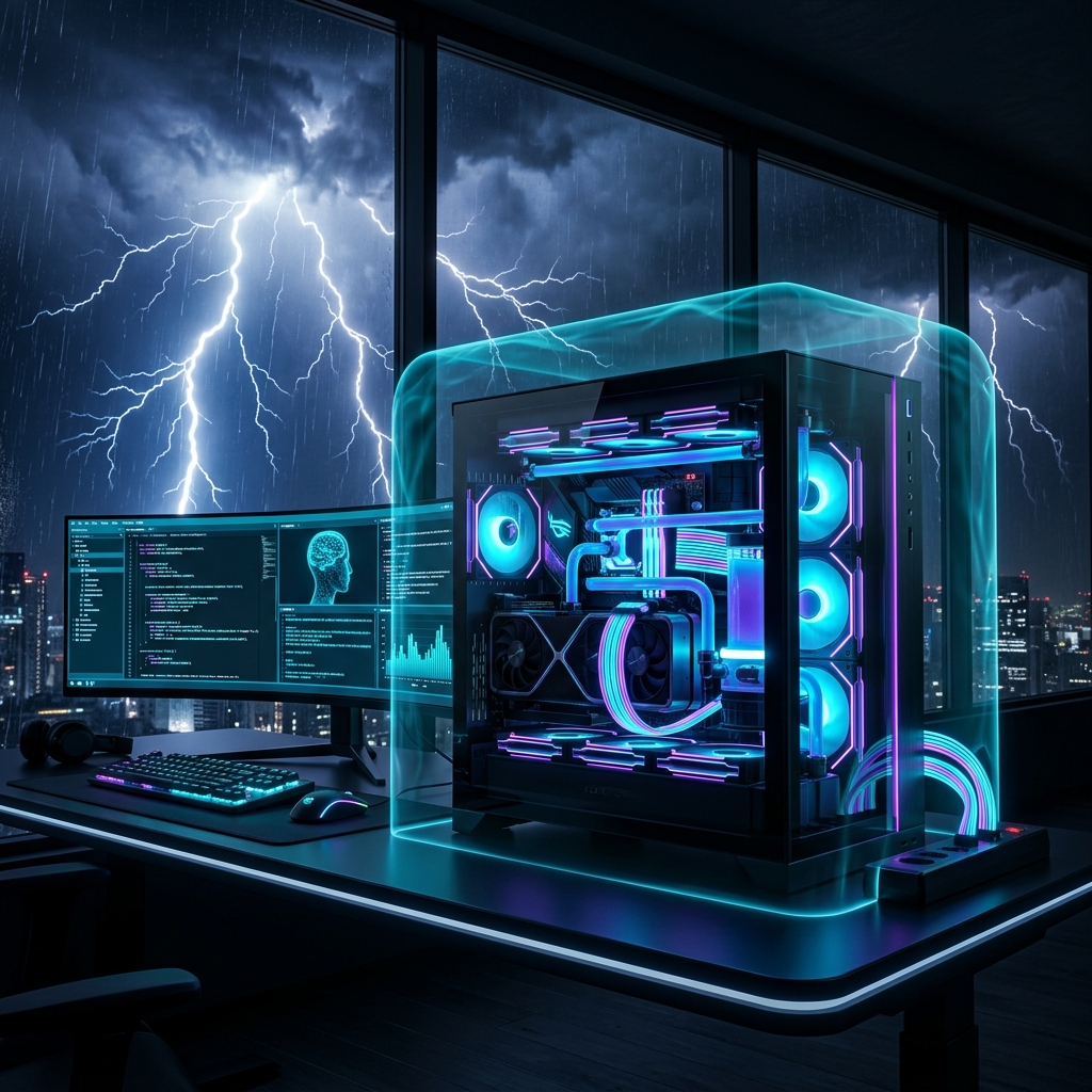 落雷・雷サージからAI・高性能PCを守る電源防護設計