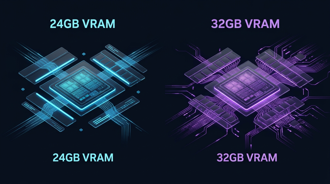 RTX 5080 24GB vs RTX 5090 32GB 比較