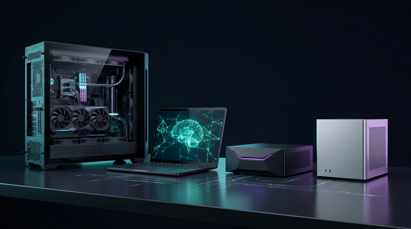RTX SparkとRTX 5090・Ryzen AI Max・Mac Studioの実務代替比較イメージ